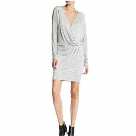 Haute Hippie Surplice Neckline Faux Wrap Dress - Picture 1 of 4